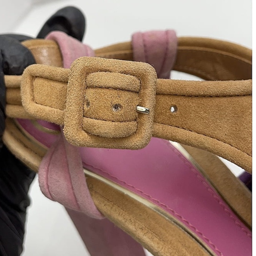Authentic Gucci Two Tone Suede Platform Heels - Picture 10 of 13